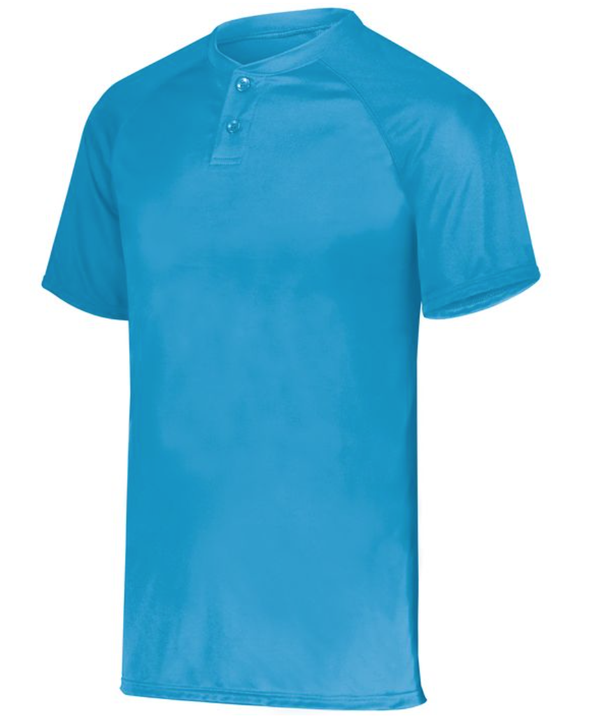 ATTAIN WICKING TWO-BUTTON BASEBALL JERSEY Adult/Youth/Ladies